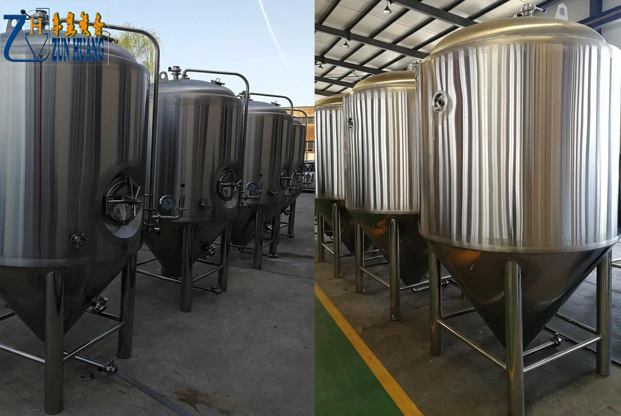 500L craft stainless steel beer fermenters cooled conical fermentation tank for sale