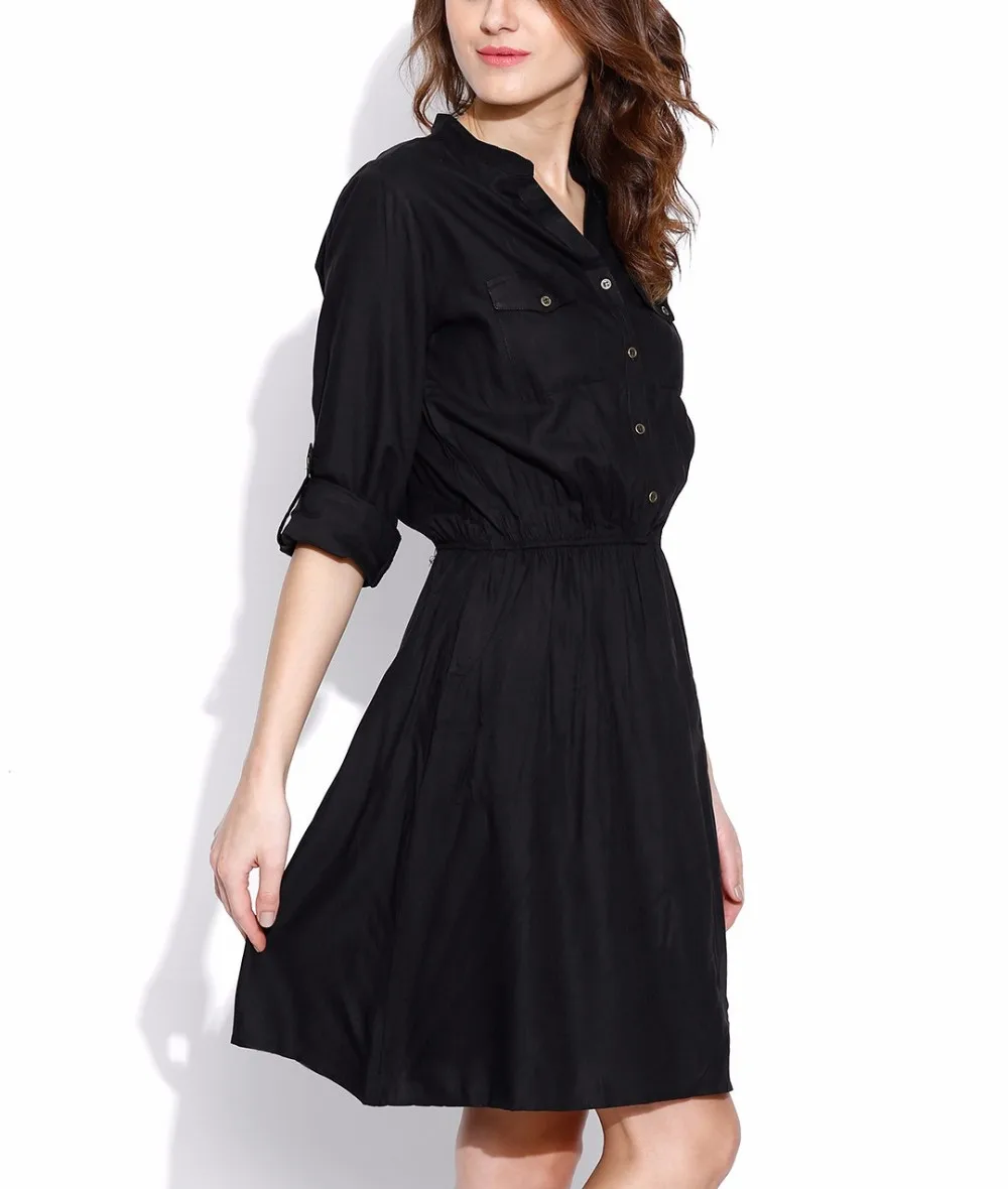 Women Fashion Black A-line Elegant Bodycon Casual Dress - Buy Elegant ...