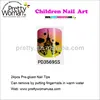 Fashion Eiffel Tower Design Nail Art Tips 24pcs Pre-glued False Nails for Kids