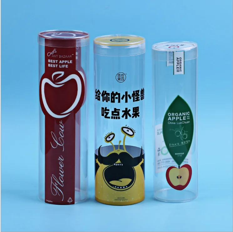 Clear Transparent Small Pvc Cylinder Tube Plastic Packaging Display Box