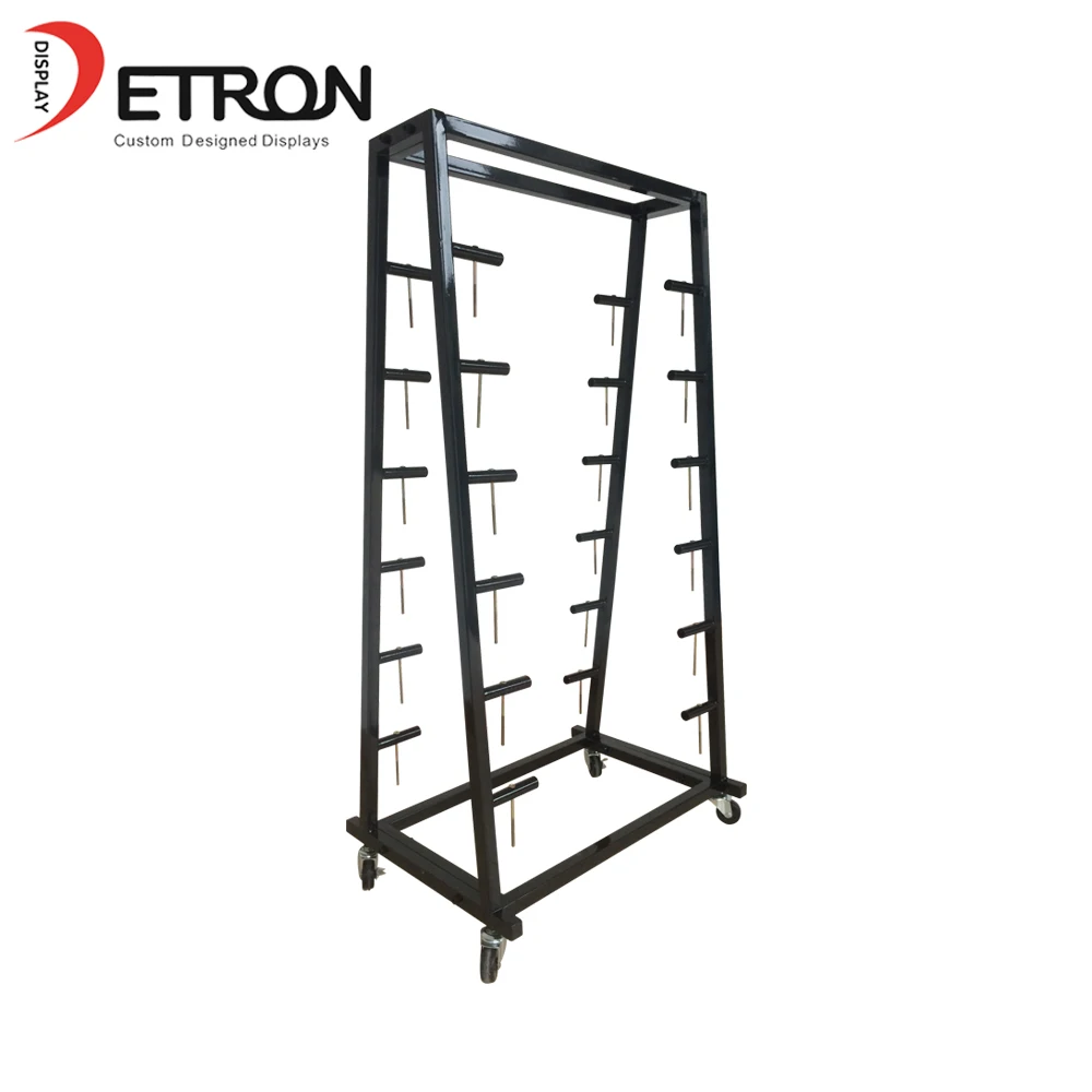 Moveable Customized Metal Fabric Roll Display Storage Rack(id10759607