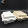 1000ml biodegradable sugarcane / wheat straw tray and lid