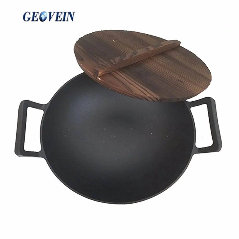 Amazon Hot Sale Product Chinese 14inch Cast Iron Big Wok Buy Cast