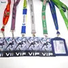 Promotion single custom lanyard satin rock band lanyards with release buckle
