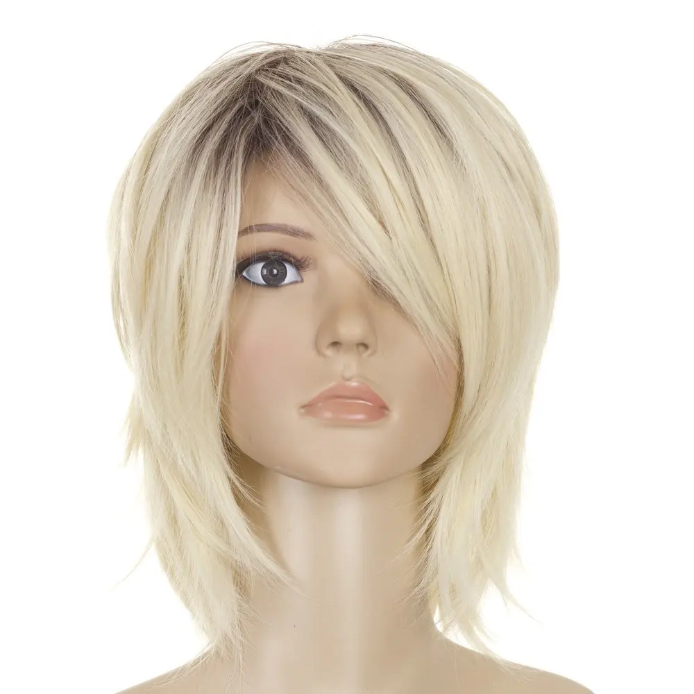 Buy Platinum Blonde Urchin Hairstyle Wig | Dark Root Effect | Chic ...