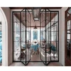 European interior office forging iron window paint double soundproof warm preserved glass iron window