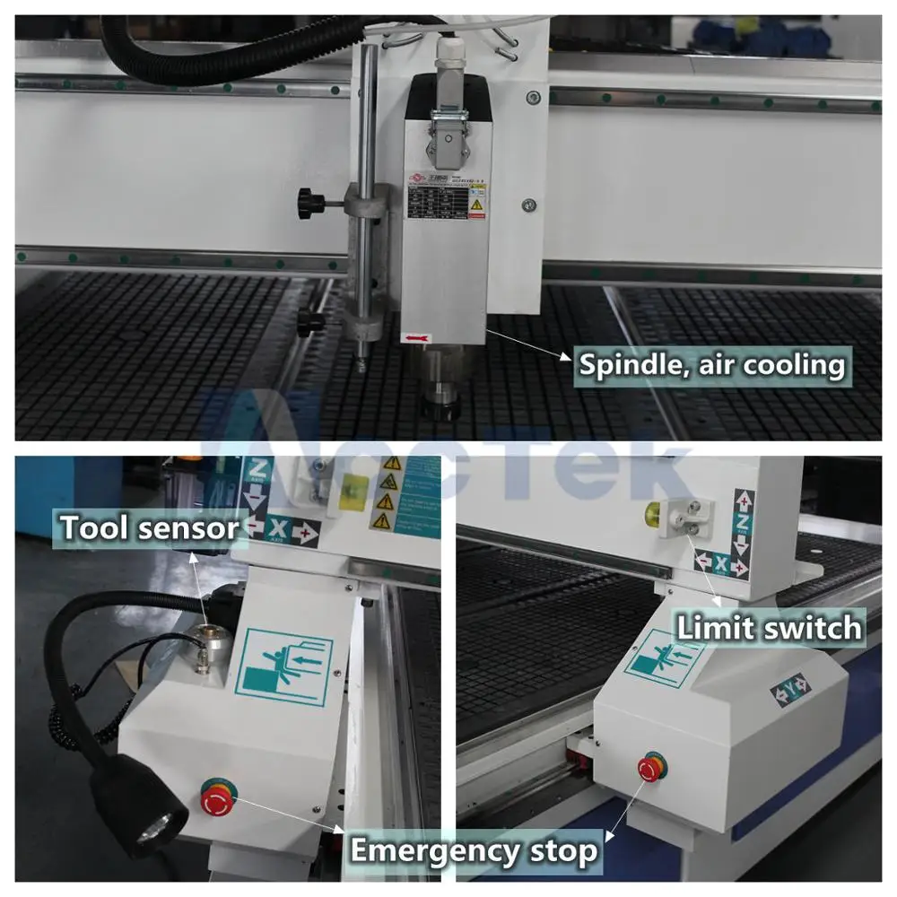 Water cooling spindle T-slot table cnc wood engraving router 1530 for wood plastic acrylic aluminium