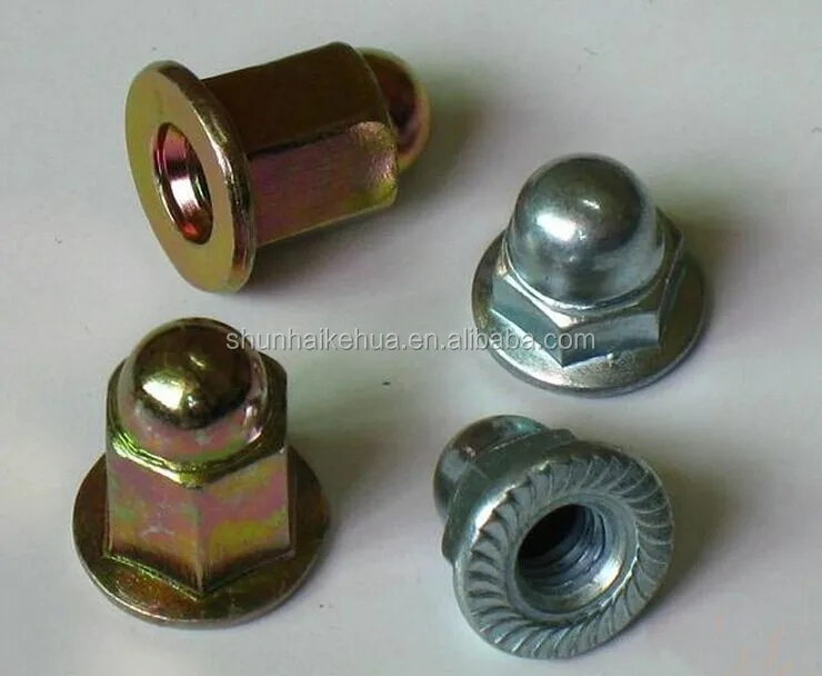 Black zinc acorn nut