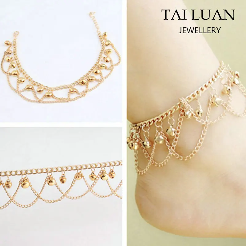 gold bell anklet