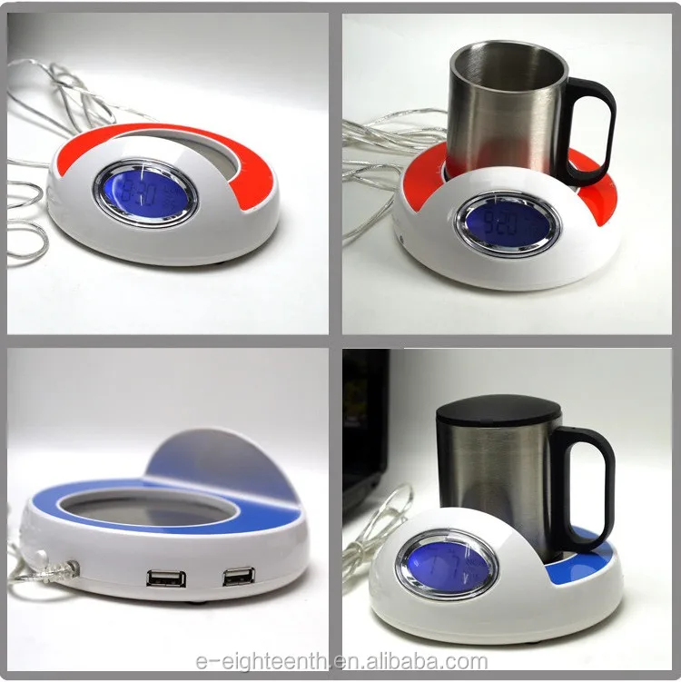 All In One Usb Cup Warmer Clock Computer Pc 4 Port Hub Buy Usb Coffee