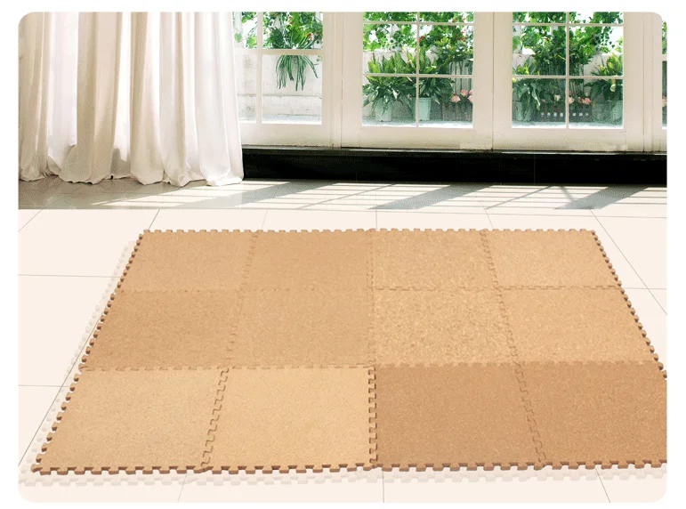 Ruiqin High Quality Eva Flooring Cork Floor Mat For Kid/children/adults