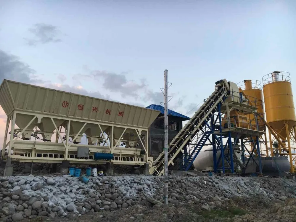 Automatic Portable Concrete Batching Plant(yhzs25) Mobile