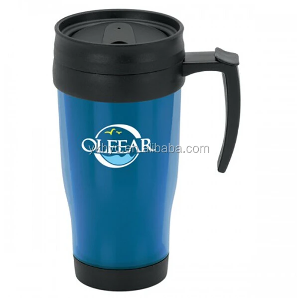16oz Plastic Thermal Mug With Handle,Double Wall Insulated Plastic