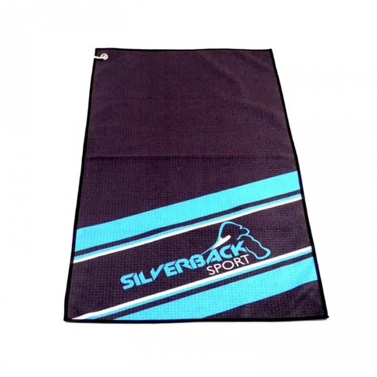 Custom Microfiber Mini Golf Towel Waffle Weave Black Golf Towel Buy