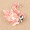 hand work sewing pink beading swan designs blouse patch for decoration
