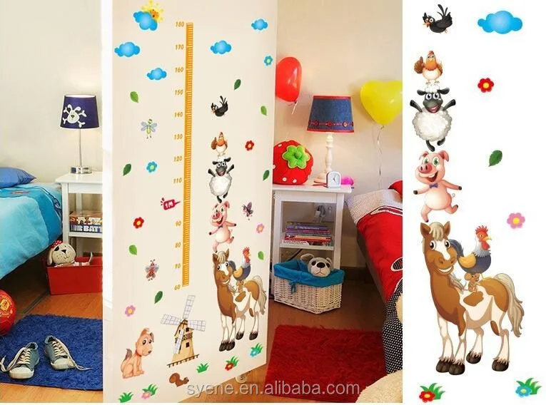 Syene Bricolage Enfants Croissance Graphique Hauteur Stickers Muraux Bebe Chambre D Enfant Animaux Plafond Mural Stickers Accueil Super Mario Porte Decorative Buy Wall Ceiling Decals Super Mario Wall Decal Decorative Door Decals Product On