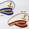 New Sequin & Beaded Sailor Hat Applique Sequin Patch for Coat,T-Shirt,Costume decorative clothing patches custom patch iron