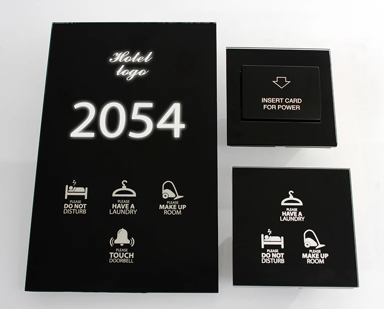 Led Light House Numbers Do Not Disturb Hotel Logo Touch Door Name