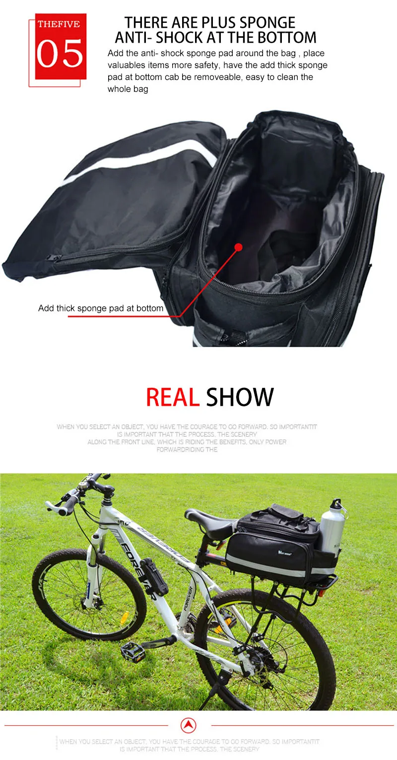 West Biking Bicycle Bmx Carry Bag+rain Cover Handlebar Zipped