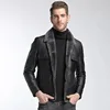 mens winter sheepskin fur leather duck down filled jacket