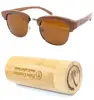 Luxury design portable frames metal eyewear spectacles computer skateboard wood sunglasses black walnut with personalized cases