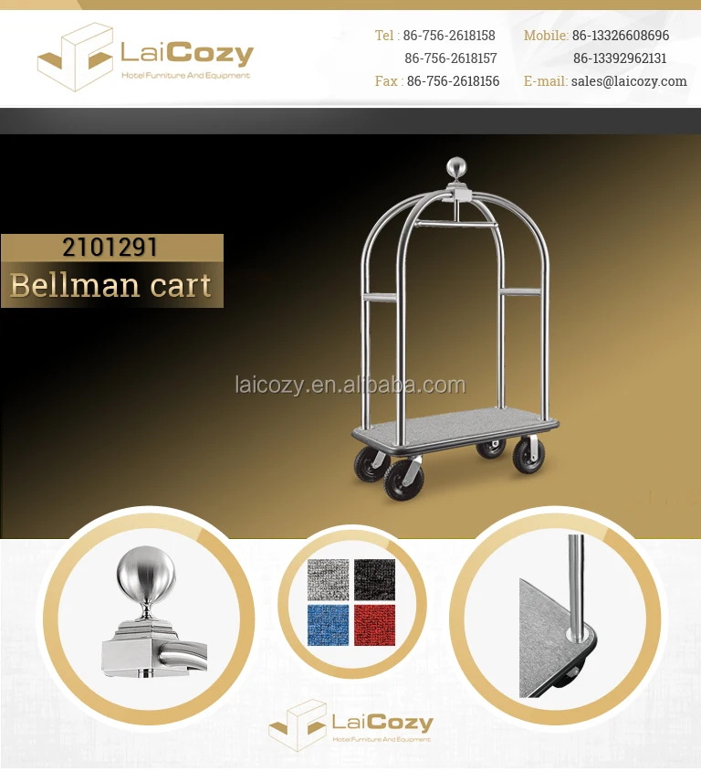 Hot Sale Luggage Trolley For Hotels/hotel Luggage Carts/bellman Carts