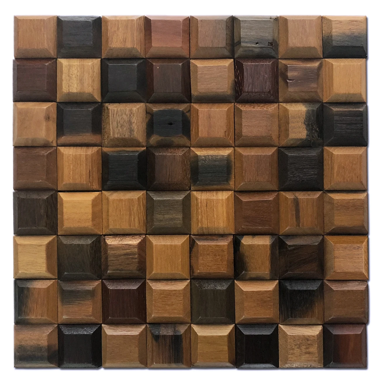 Solid wood mosaic texture wall decoration materials