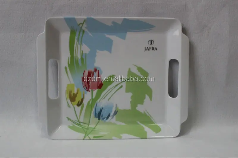 Melamine tray set with handle for 3pcs