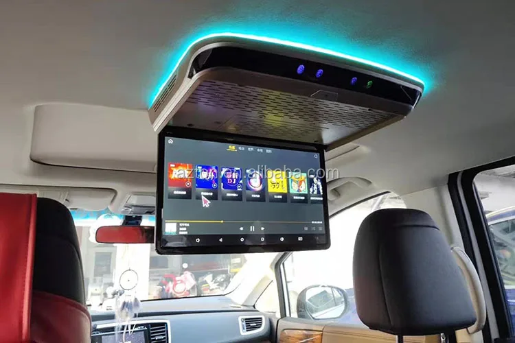 2019 Android 9.0 Car Roof Flip Down Overhead Entertainment System 15