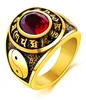 Fashion chinese eight arrays stainless steel jewelry 3 colors diamond men Index finger rings