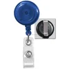 LOT OF 10 TRANSLUCENT BLUE ID HOLDER Reels BELT SLIDE CLIP Badge work card pull
