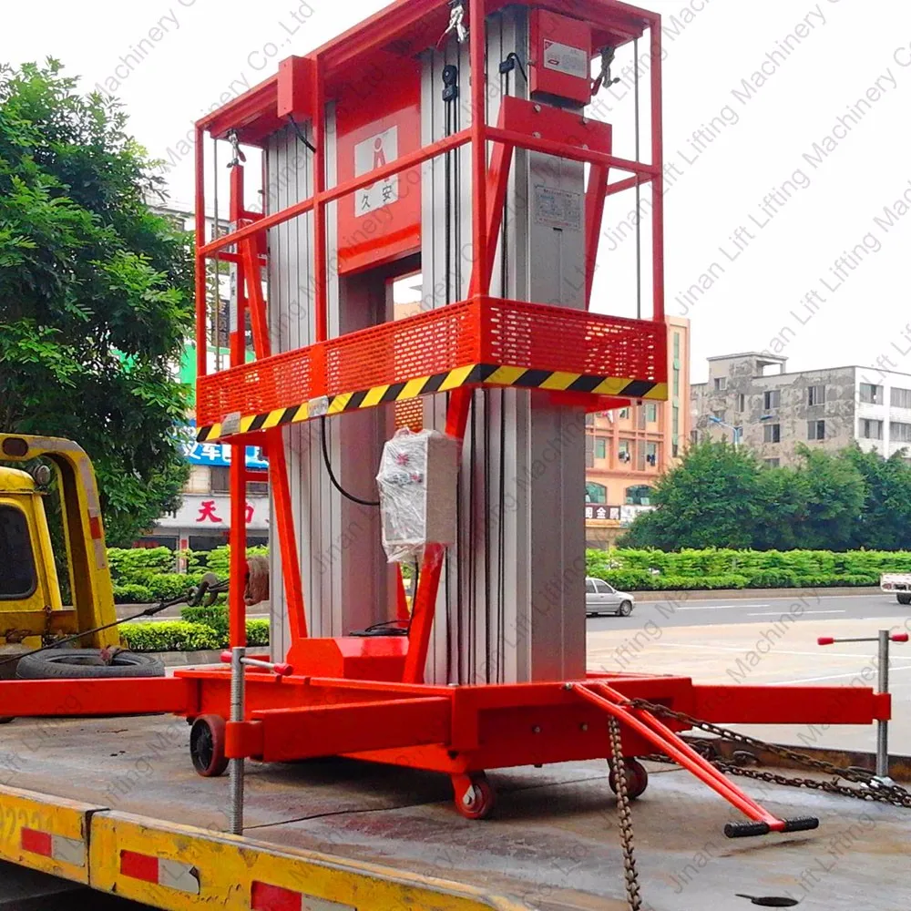 8m Manual Single Man Lift For Sale Vertical Aluminum Hydraulic Lift