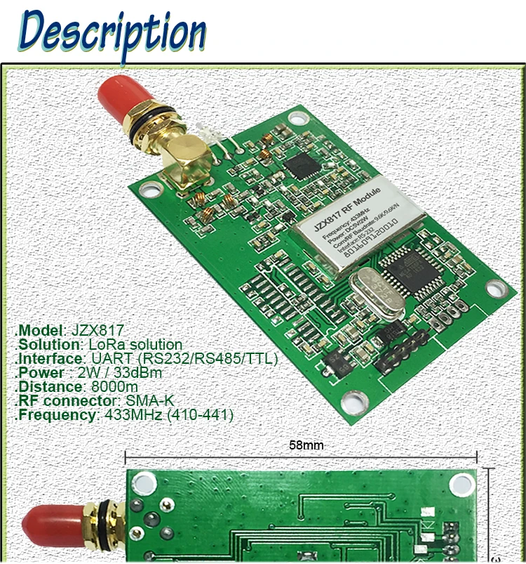 JZX817-LoRa RF module - ANKUX.COM