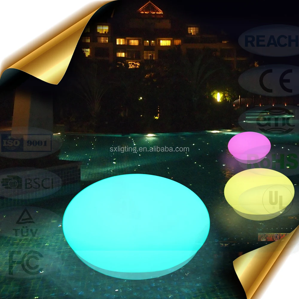 
Best price christmas LED plastic ball ornament LED ball light outdoor glow swimming pool oval ball 