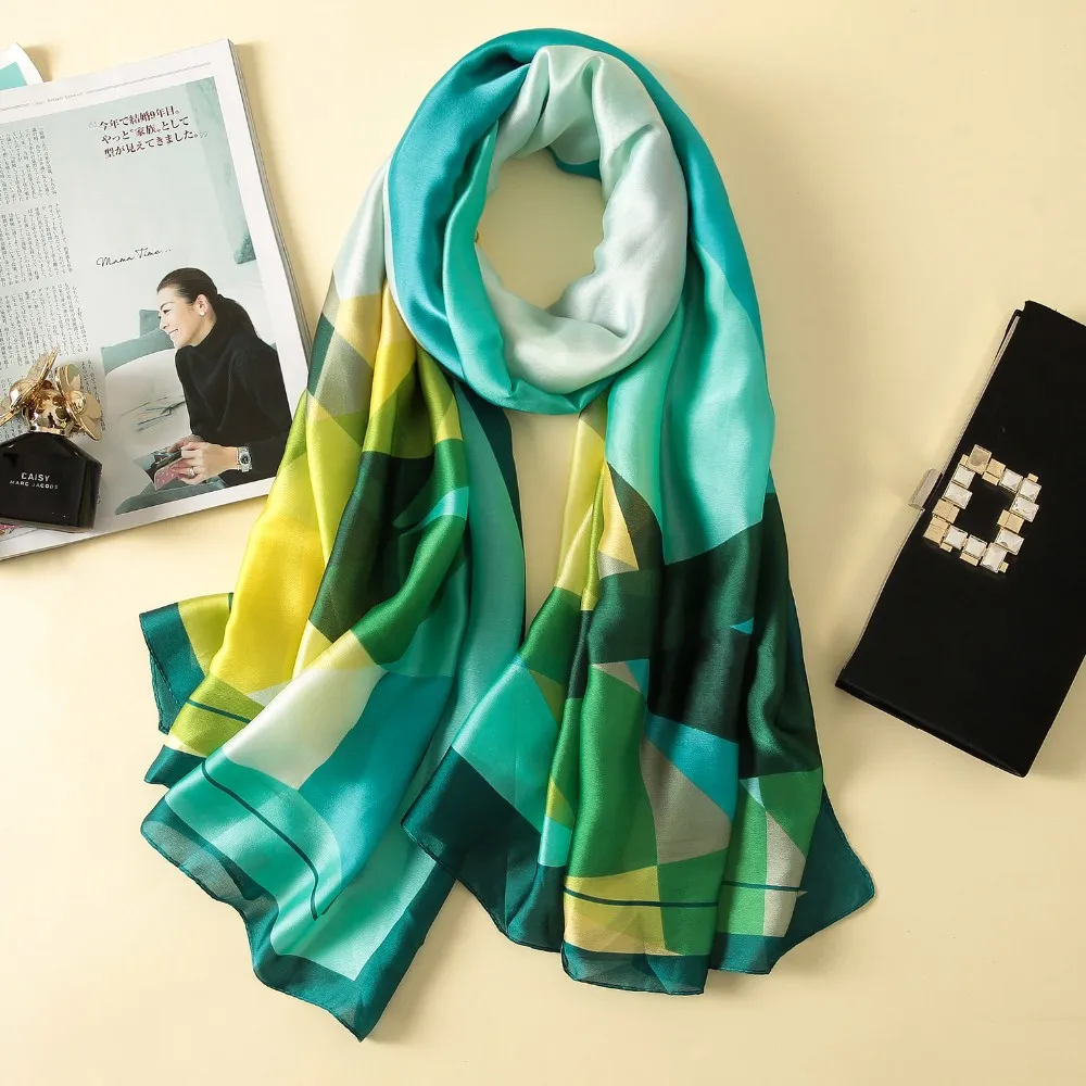 Custom Wholesale 100% Cotton Scarves Printed Silk Scarves - Buy Printed