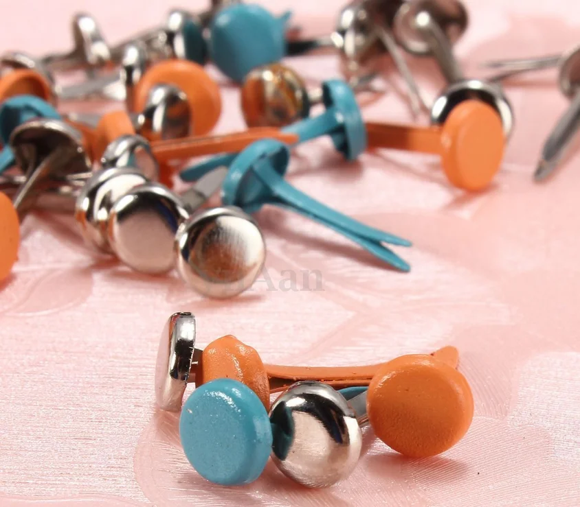 GARMENT PINS SCRAPBOOK PAPER CRAFTS LOT OF 20 COLORS FASTENERS TASSELS