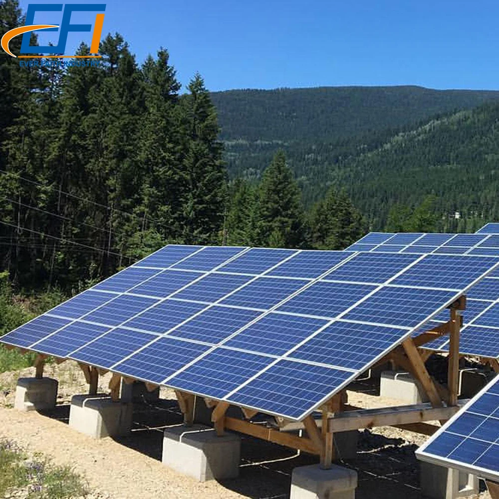 鋁太陽能電池板地面安裝架混凝土基礎太陽能電池板地面 pv 固定安裝