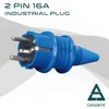 220V Male Connector Nylon6 industrial 2 Hole Schuko Plug