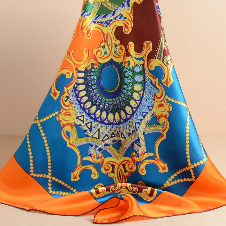 Long Silk Indian Head Square Scarf Green Men Wool Scarves For Women