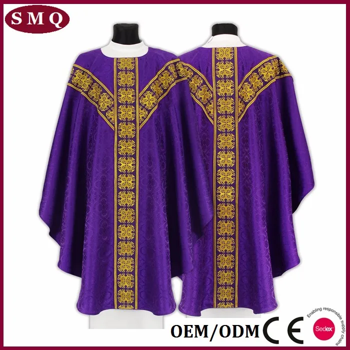 Church Pastor Vestments Lamb Of God Embroidered Priest Chasuble Robe ...
