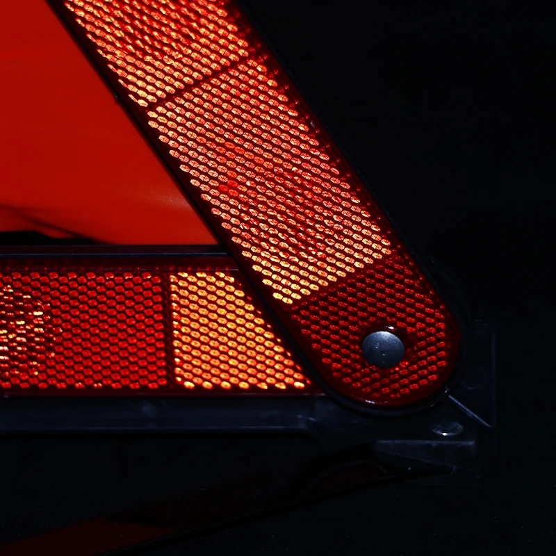 Light triangle sign car tripod reflective warning triangle, warning sign tripod car emergency warning triangle