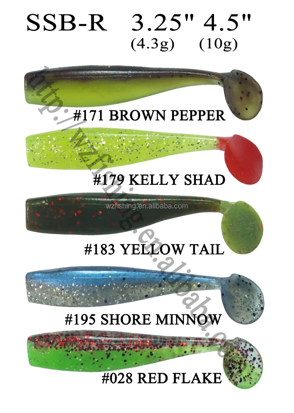 Artificial Shad Soft Plastic Fishing Lures/baits Wholesale Machine Made