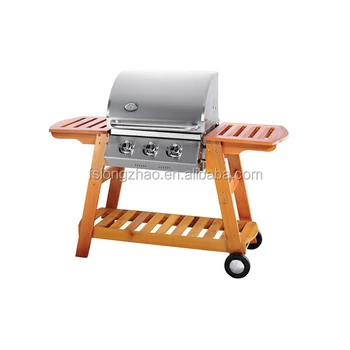 Outdoor Gas Bbq Grill Camping Portable Beach Wood Bbq Ce Goedkeuring,Sus201 Rvs Brander,Ronde Kap 5 Brander Weber