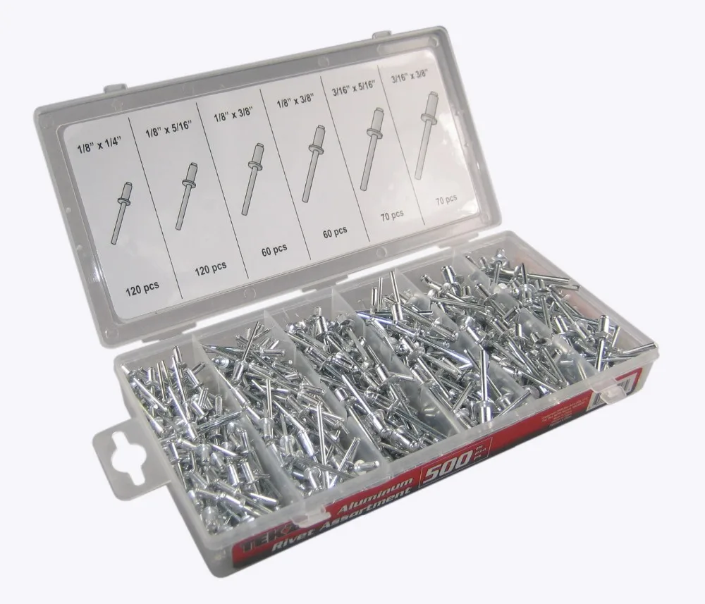 500 Pc Car Body Aluminum Fasteners Trim Moulding Clip Rivets Kit Buy