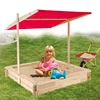 Square outdoor playground canopy wood sandboxes