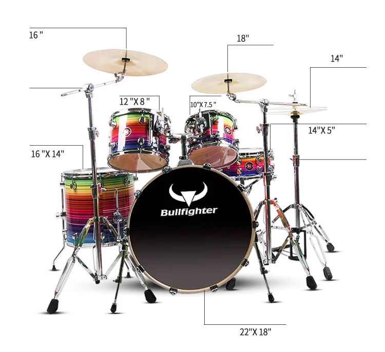 China Bullfighter Wholesale custom  professional jazz drum set electronic drum set