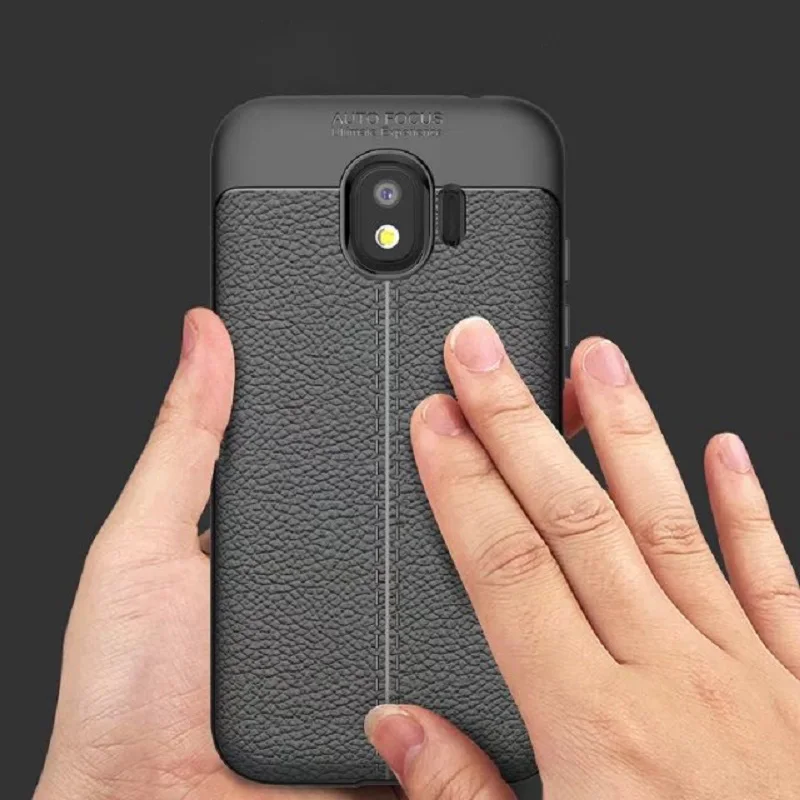 Litchi pattern Soft Tpu case for Samsung galaxy J2 Pro 2018 Cover