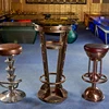 antique brass Custom pattern table top metal bar table legs night club KTV bar cocktail tablePub Vintage Golden Metal Round Bar