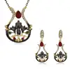 Retro Bridal Wedding Set Court Style Elegant Lady African Necklace Earrings Jewelry Set