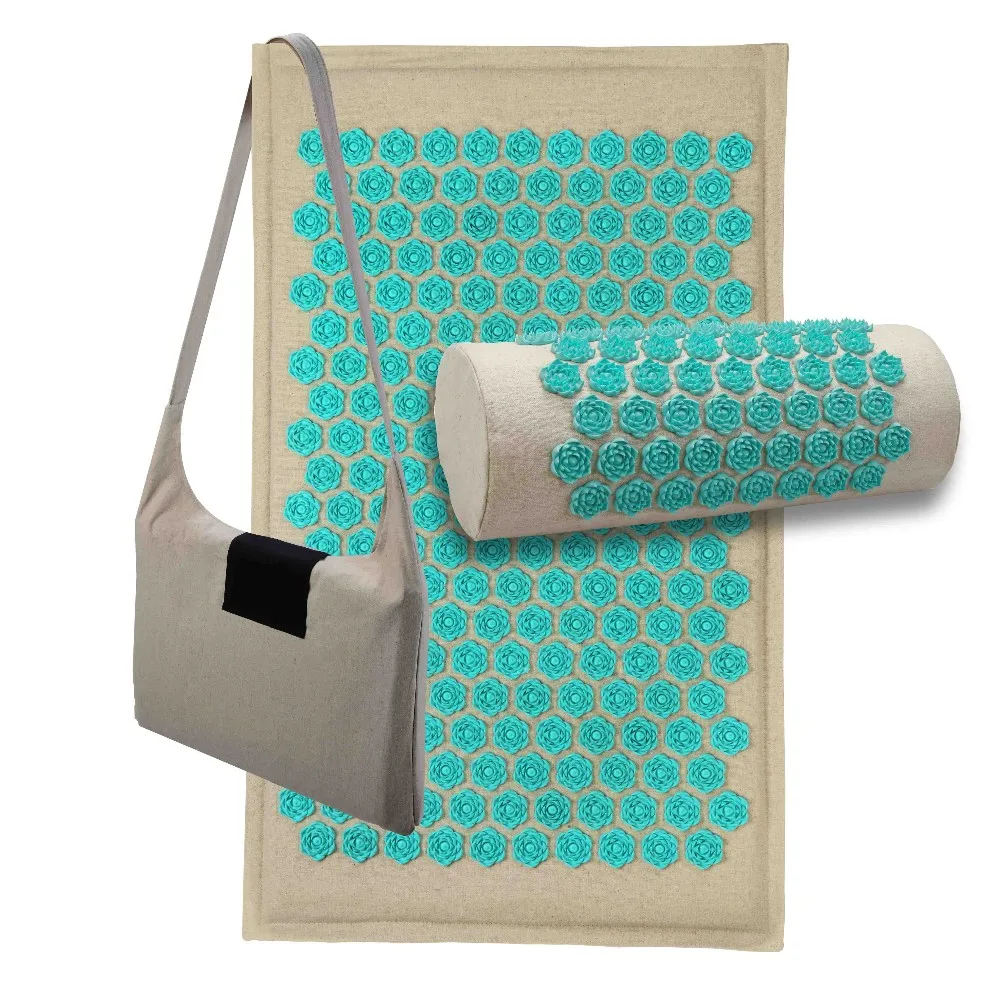 Back Pain Relief Thermal Massage Mat Ceragem And Neck Pillow Set